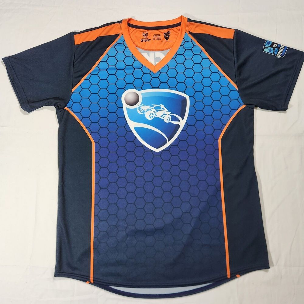 Rocket League Jinx Jersey Mens 2XL Blue Orange‎ Esports Shirt Gaming VERY RARE